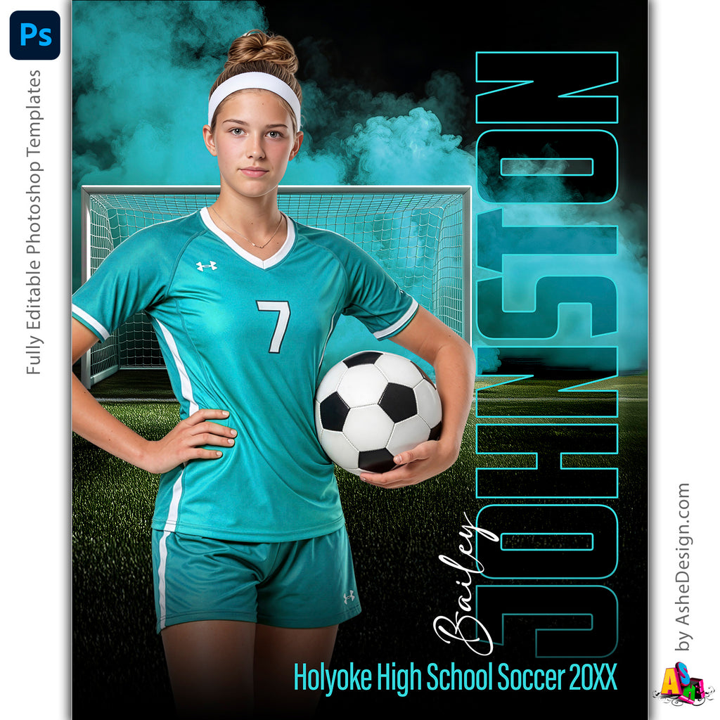 Amped Effects - Power Play Soccer Poster Template For Photoshop