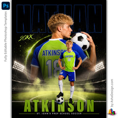 Amped Effects - Power Ring Soccer Poster Template For Photoshop