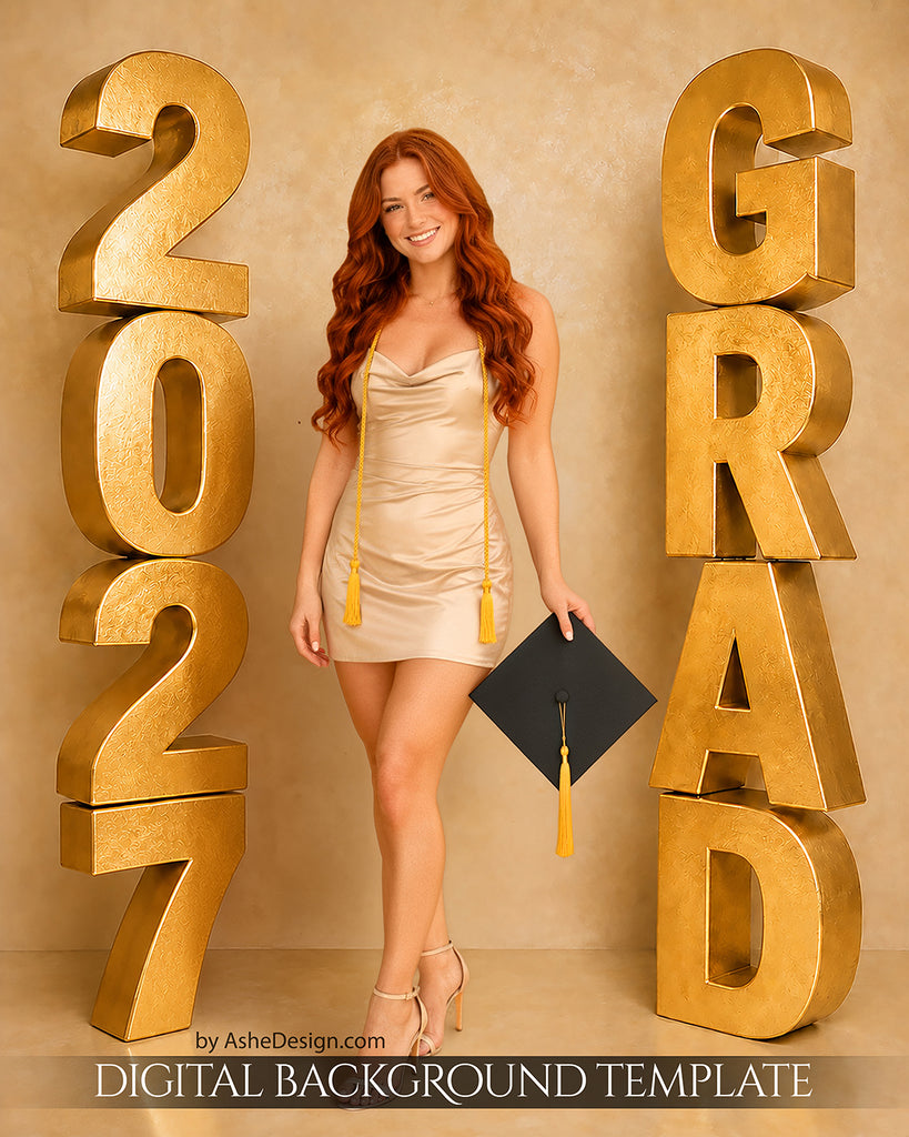 Digital Backdrop Set - 2027 Grad Stack