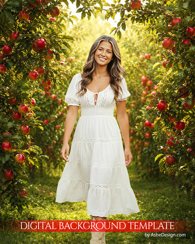 Digital Backdrop Set - Apple Orchard