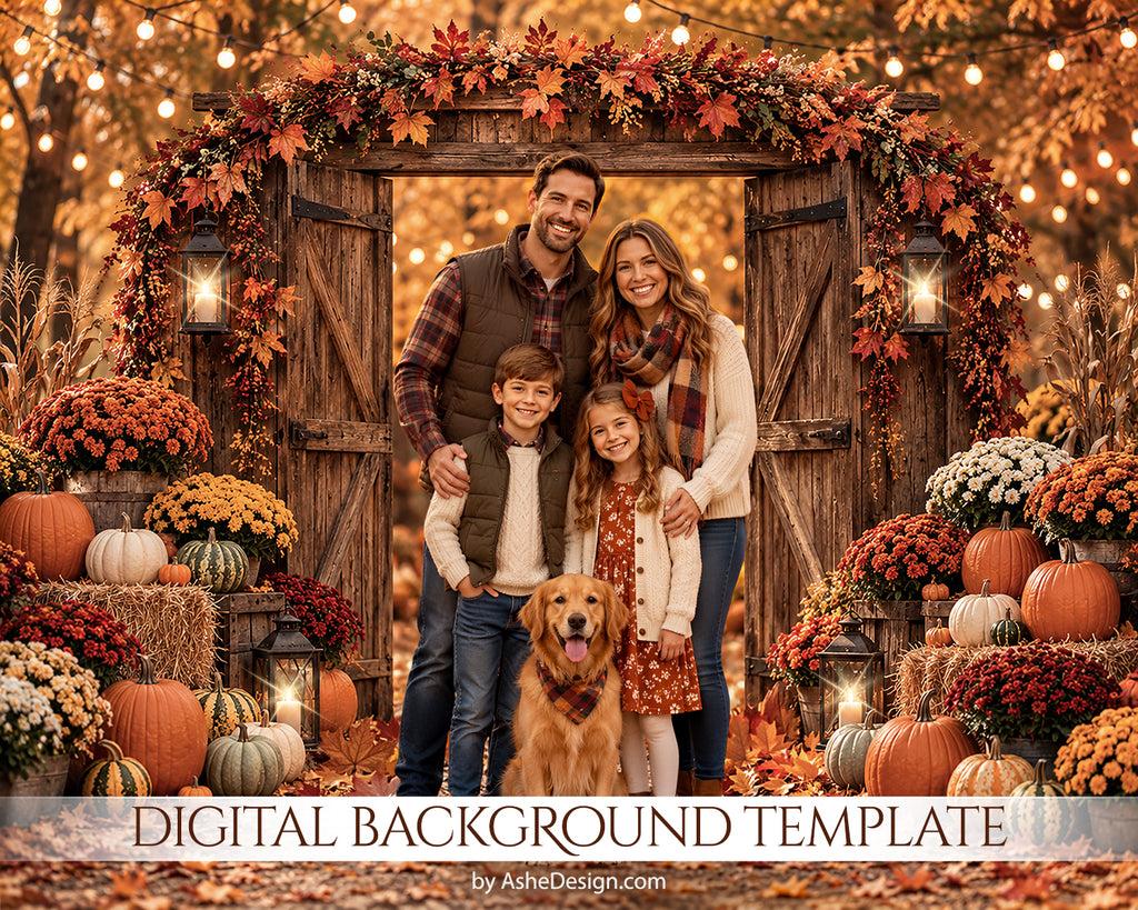 Digital Backdrop Set - Autumn Lights