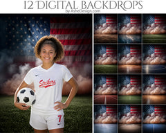 Digital Photography Backdrops - Americana Sports