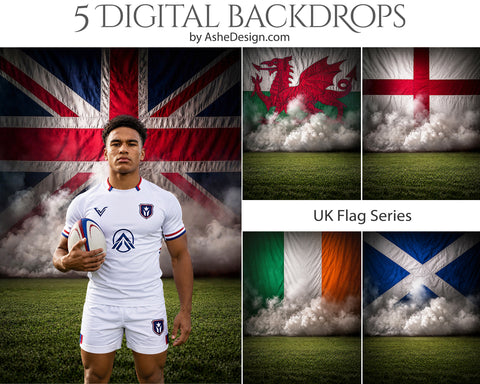 Digital Photography Backdrops - UK Flag Series