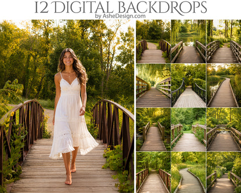 Digital Photography Backdrops - Wooden Bridge