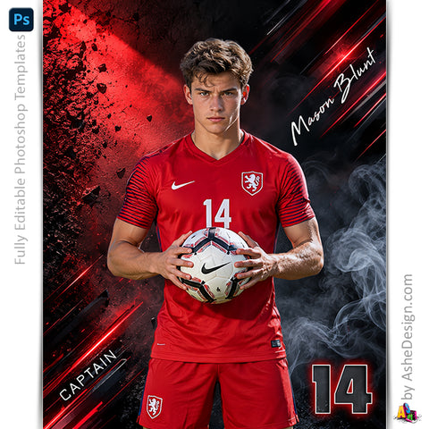 Amped Effects - Aftershock Sports Poster Template For Photoshop