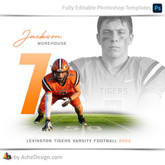 Amped Effects - Game Face Reflection Football Poster Template For Photoshop