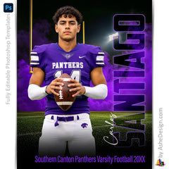 Amped Effects - Power Play Football Poster Template For Photoshop