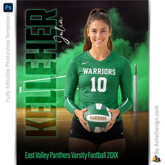 Amped Effects - Power Play Volleyball Poster Template For Photoshop