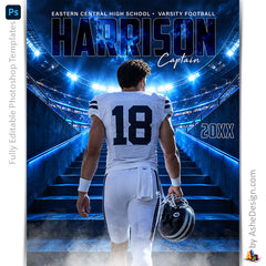 Amped Effects - Stadium Night Sports Poster Template For Photoshop