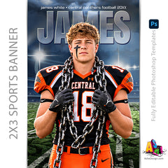 2x3 Amped Sports Banner - Breaking Ground Football