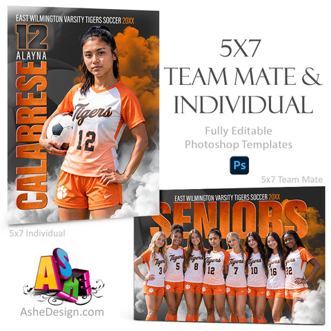 5x7 Team Mate & Individual - Sports Legends Soccer