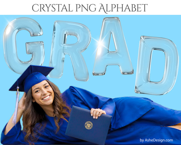 PNG Alphabet Overlays - Crystal
