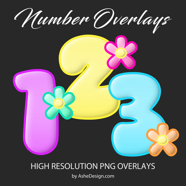 PNG Alphabet Overlays - Groovy