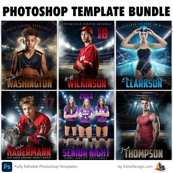 Amped Effects Sports Poster Bundle - Stadium Lights 1
