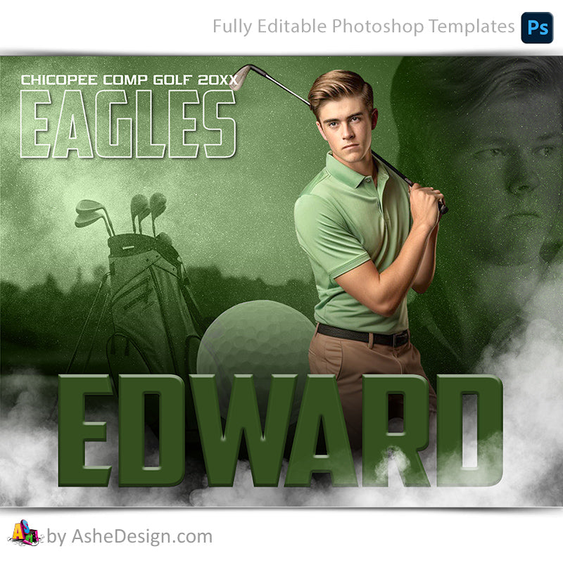 Amped Effects - Nitro Fusion Golf Poster Template For Photoshop