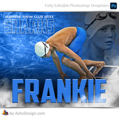 Amped Effects - Nitro Fusion Swim Poster Template For Photoshop