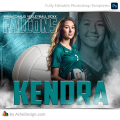 Amped Effects - Nitro Fusion Volleyball Poster Template For Photoshop