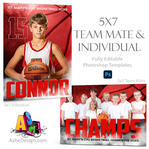 5x7 Team Mate & Individual - Nitro Fusion - Basketball