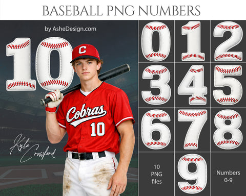 Designer Gems - Baseball Number Overlays