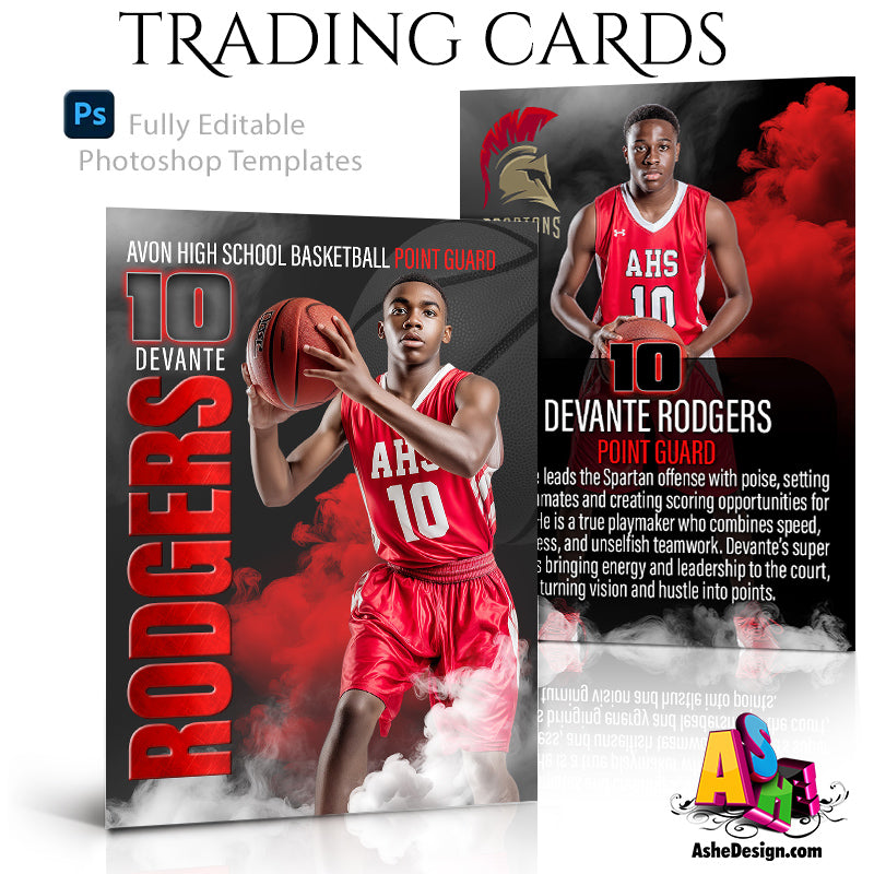 Ashe Design Sports Trading Cards - Sports Legends Basketball