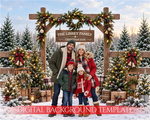 Digital Backdrop Set - Frosted Farm