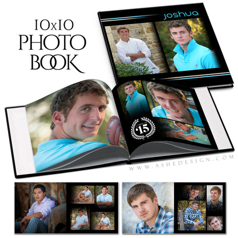 Senior Photo Book 10x10 | Streak Of Light open book
