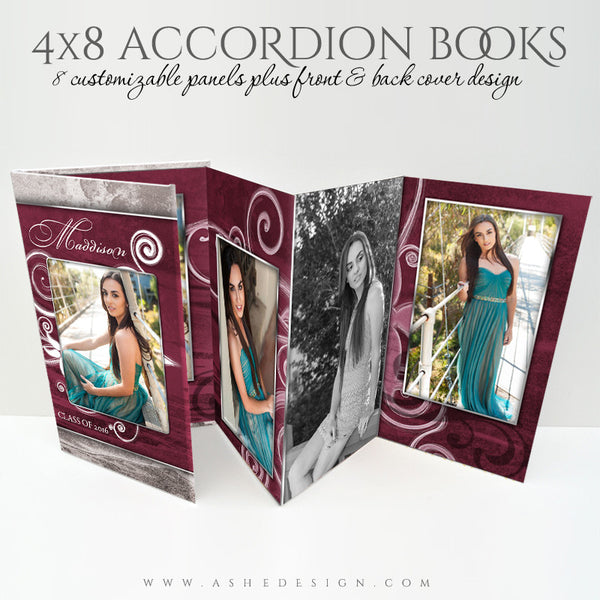 Senior Girl 4x8 Accordion Photo Book | Steel Magnolia 3D
