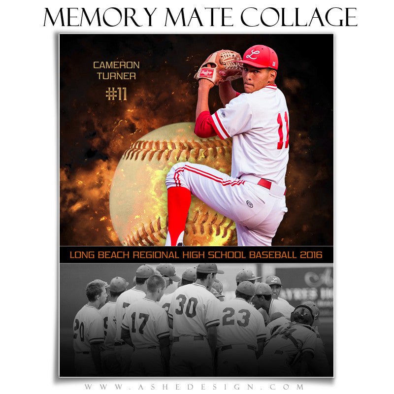 Sports Memory Mates 8x10 - Backdraft Baseball