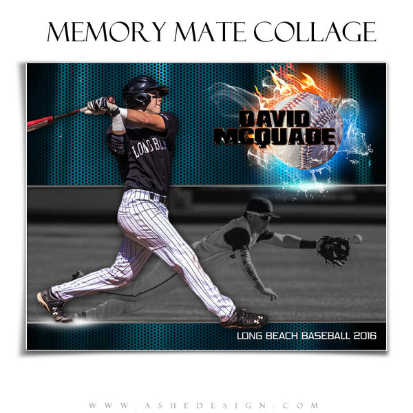 Sports Memory Mates 8x10 - Fire Storm Baseball