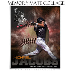 Sports Memory Mates 8x10 - Powder Explosion Baseball
