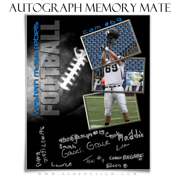 Autograph Sports Memory Mates 8x10 | Football