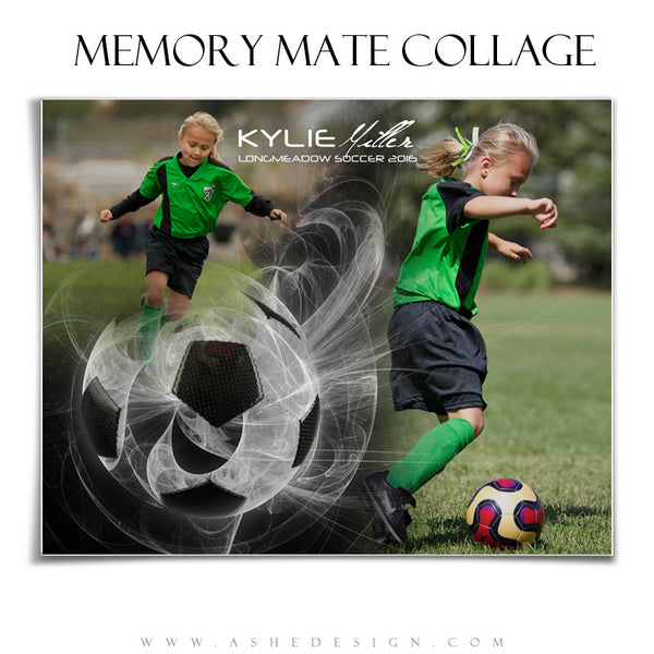 Ashe Design | Sports Memory Mates | Photoshop Templates | 8x10 | Mystic Explosion | Soccer | HZ