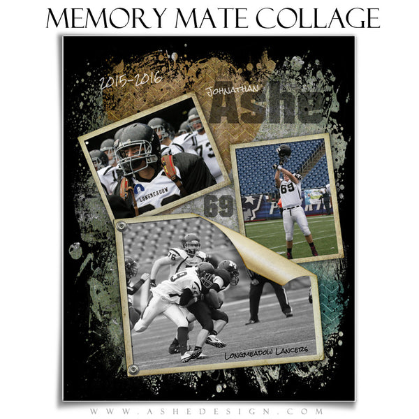 Sports Memory Mates 8x10 | Ripped vt fb