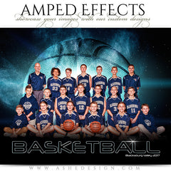 Amped Effects - Platinum Burst - Basketball Sports Poster Template For Photoshop