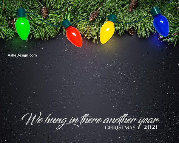 Digital Props 16x20 Backdrop Set - Hanging Christmas Lights