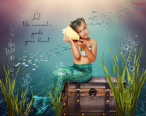 Digital Props 16x20 Backdrop Set - Little Mermaid