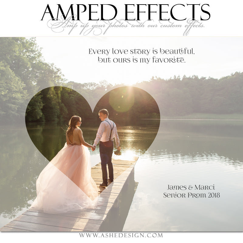 Ashe Design 16x20 Amped Effects - Love Story Inset
