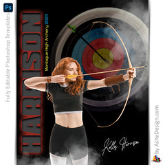 Amped Effects - From The Shadows Archery Poster Template For Photoshop