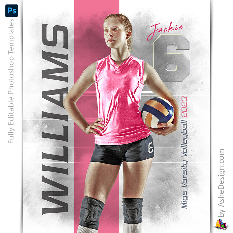 Volleyball Photoshop Template, Digital Background, Volleyball Template, volleyball poster, senior banner, Sports Poster, Custom Banner, Volleyball Backdrop, Volleyball Banner, photoshop services, volleyball mom
