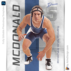 Amped Effects - Whiteout Wrestling Sports Poster Template For Photoshop