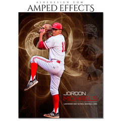 Amped Effects - Mystic Explosion - Baseball Poster Template For Photoshop