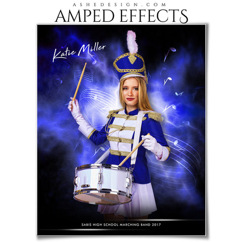 Ashe Design 16x20 Amped Effects Sports Poster - Electric Explosion - Marching Band