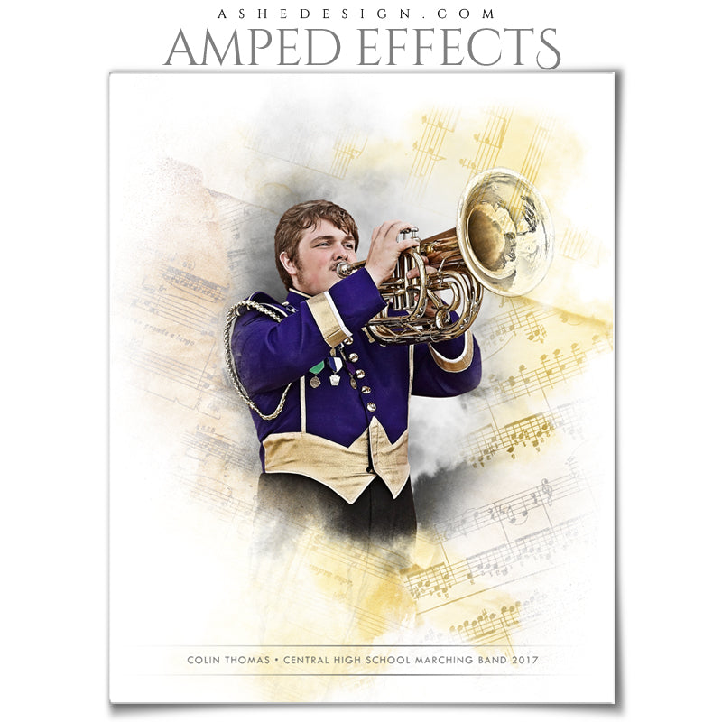 Ashe Design 16x20 Amped Effects Sports Poster - Electrified Music