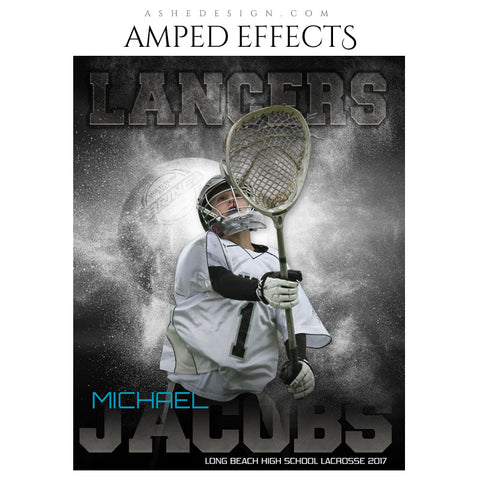 Ashe Design 16x20 Amped Effects Sports Photography Photoshop Templates Lacrosse Powder Explosion