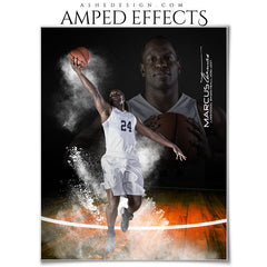 Amped Effects - Powder Blowout - Basketball Sports Poster Template For Photoshop