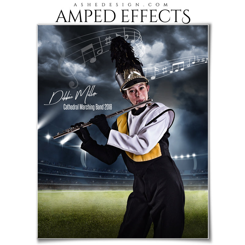 Ashe Design 16x20 Amped Effects Sports Poster - Stormy Lights Marching Band