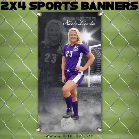 Ashe Design 2x4 Sports Banner - Dream Weaver Soccer