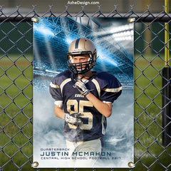 2'x3' Multi Sport Banner - Smokey Stadium Sports Template For Photoshop
