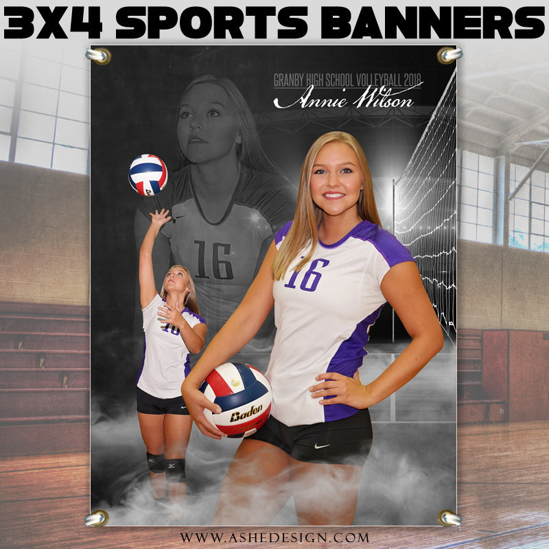 3x4 Amped Sports Banner - Dream Weaver Volleyball