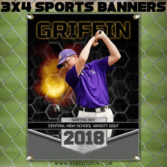 3x4 Amped Sports Banner - Great Balls Of Fire Golf